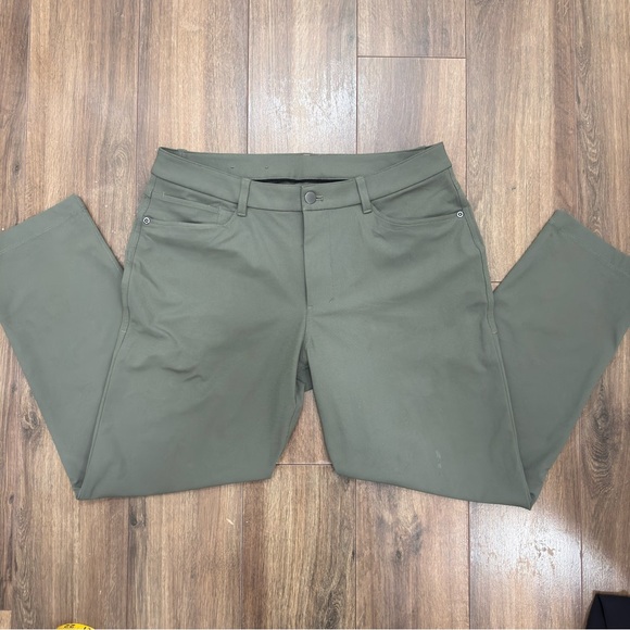 Lululemon ABC slim fit Men's Olive Green Pants size 32 with inseam 26” - Picture 6 of 11
